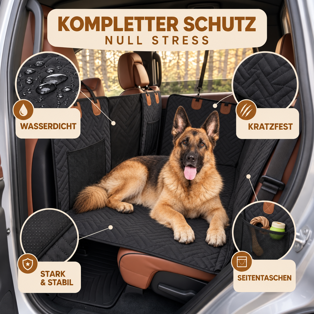 Festpfote™ Hundeliege fürs Auto mit festem Boden
