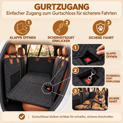 Festpfote™ Hundeliege fürs Auto mit festem Boden