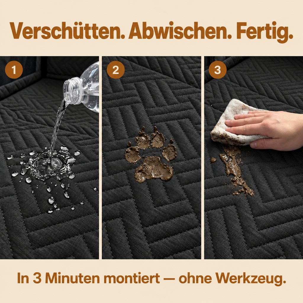 Festpfote™ Hundeliege fürs Auto mit festem Boden